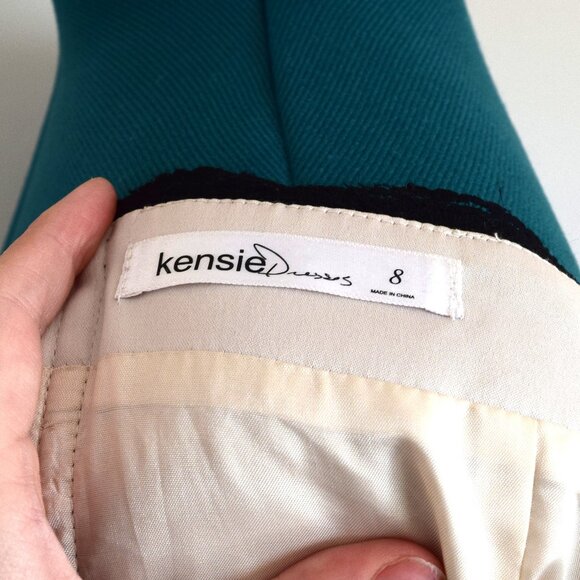 Off-White Satin Strapless Dress with Peek-a-Boo Black Lace - Picture 8 of 9